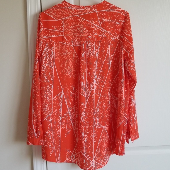 Mossimo Orange Button-down Top - Picture 7 of 7